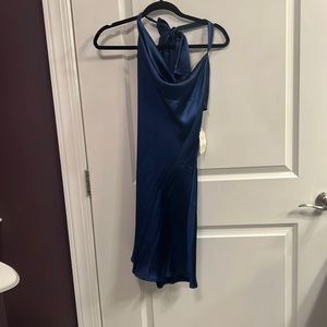 Alter’d state blue dress with a tie and open back